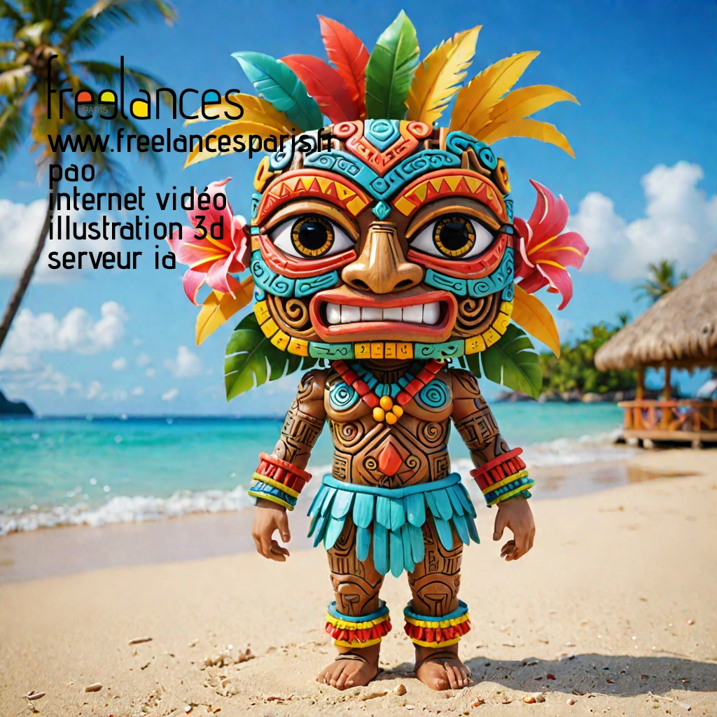 Pao mise en page internet vidéo illustration 3d serveur IA générative AI freelance paris studio de création magazines PW30BYK0